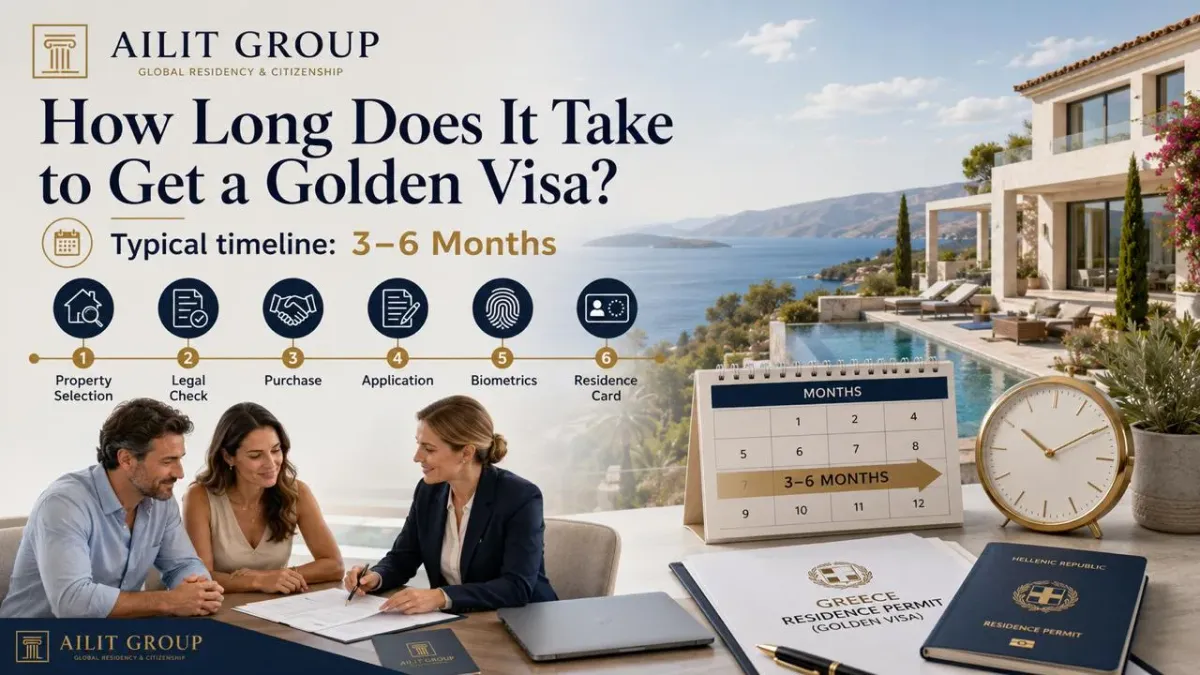 How long does it take to get a Golden Visa in Greece?
