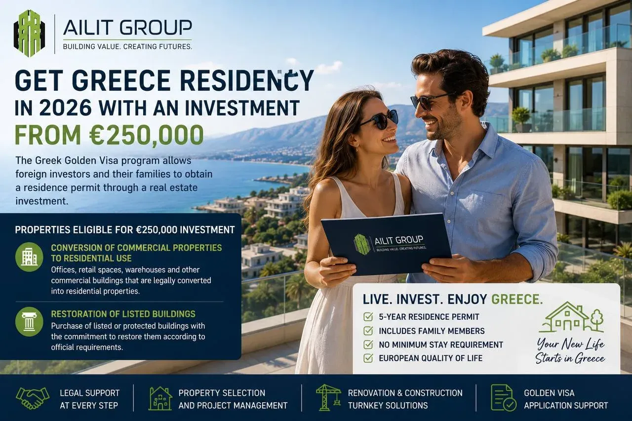 Greek Residency for €250,000 in 2026: Current Opportunities