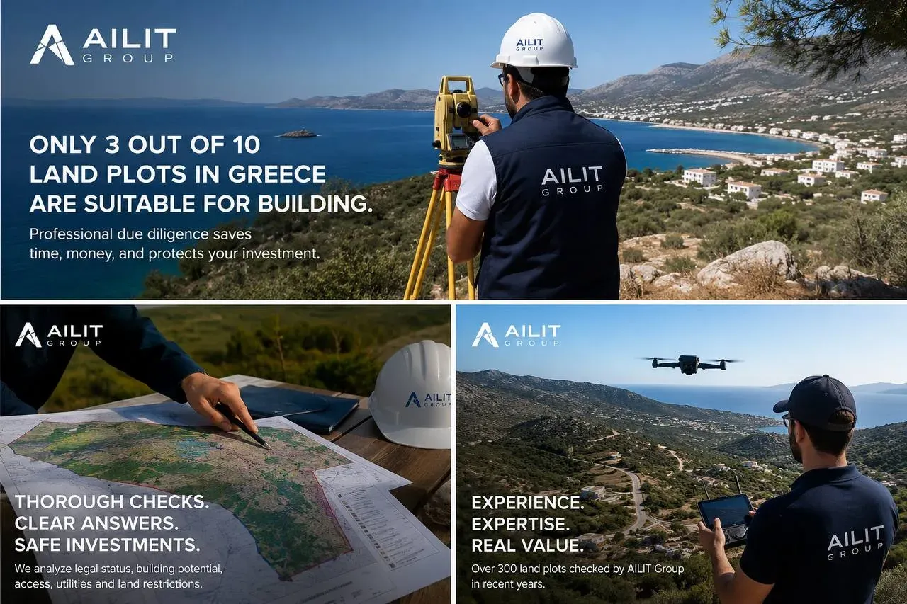 Why only about 30% of land plots in Greece are suitable for construction