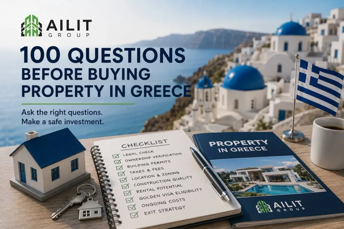 100 Questions Before Buying Property in Greece: An Investor's Checklist