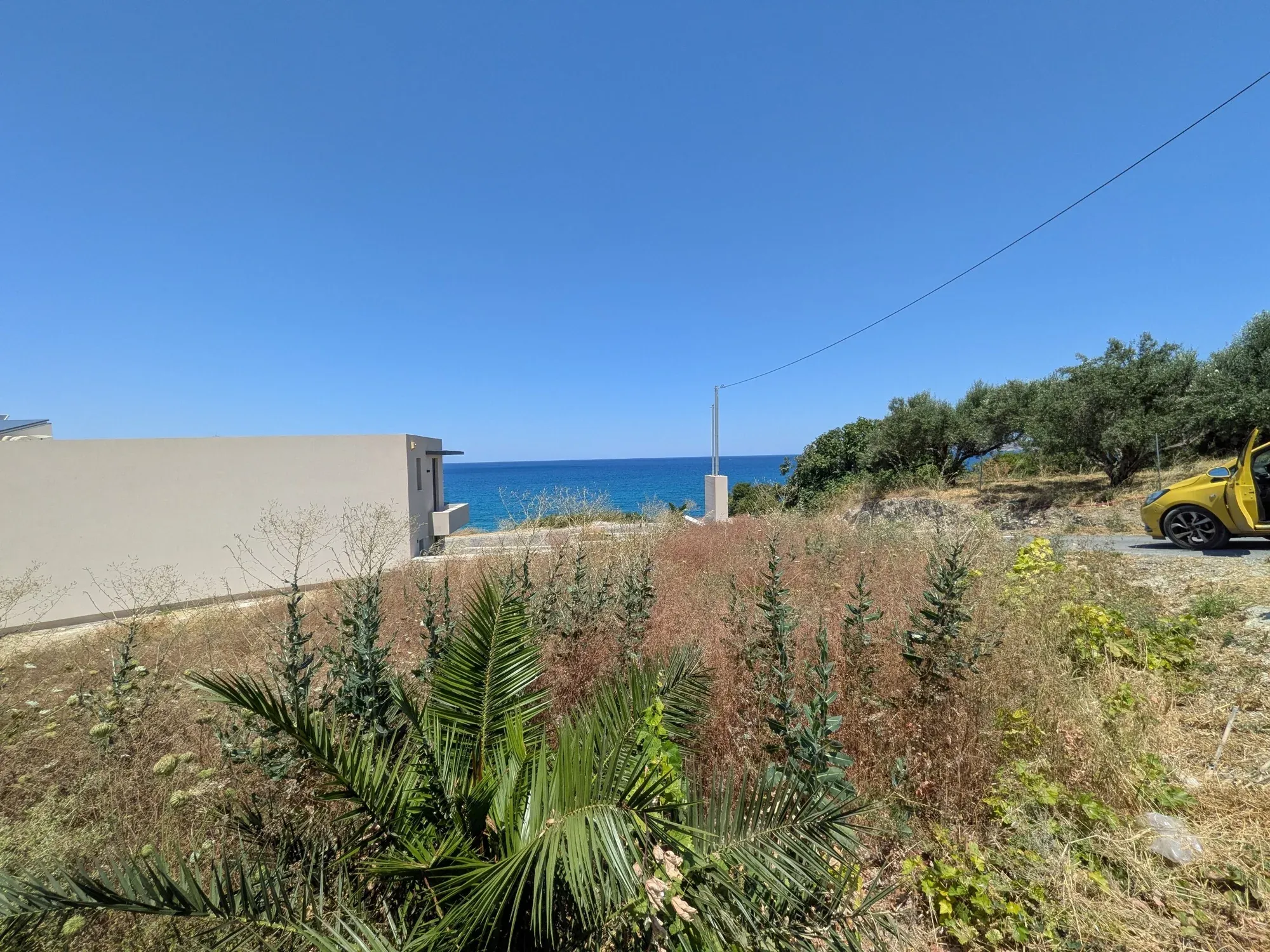 Corner Plot with Sea View Near Kalyves